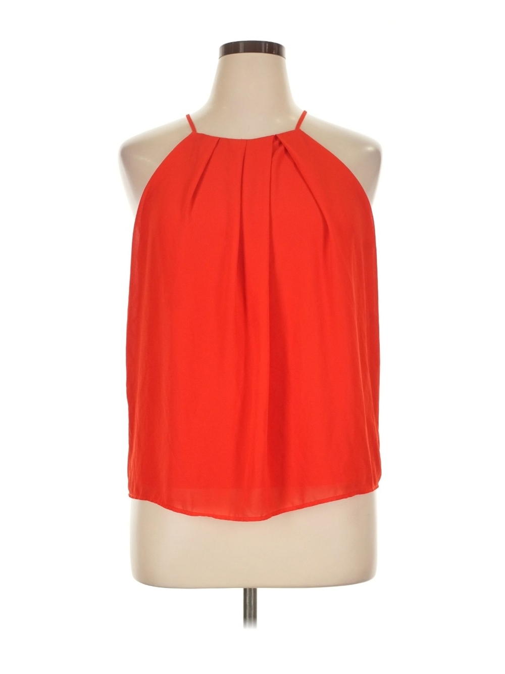 Monteau Orange-Red Halter Tank Top